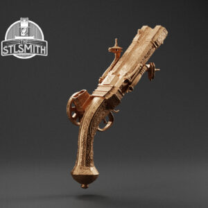 repeating pistol render bronze