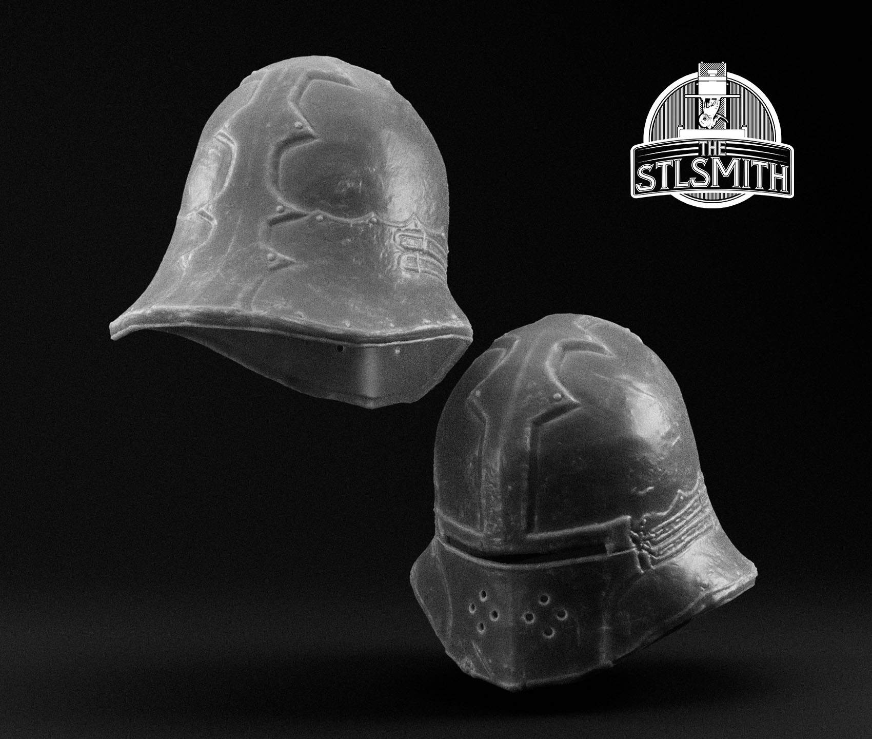 royal swordsman helm render bw royal swordsman helm render bw
