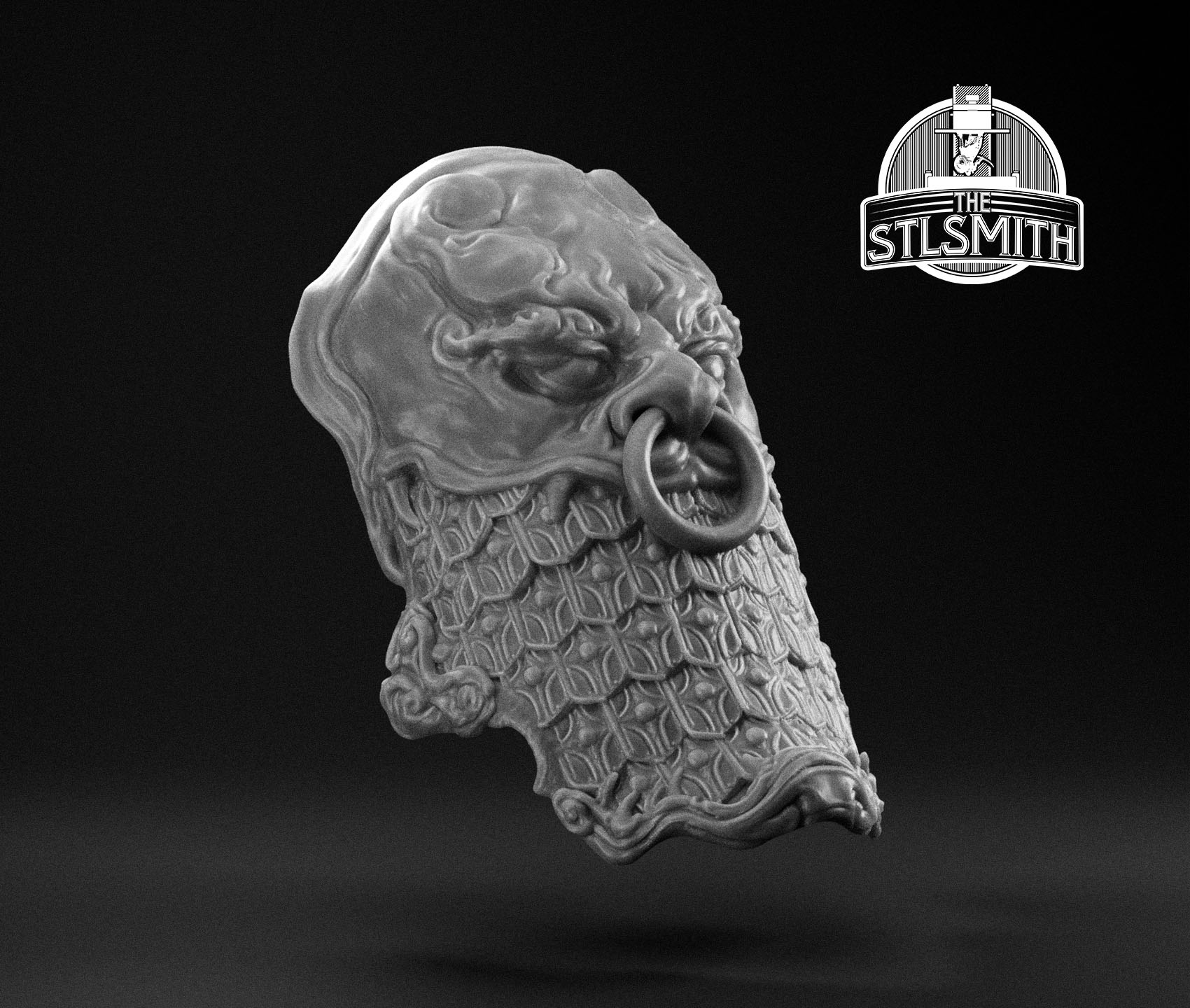 serpentscale battlerobe shoulder armour render bw serpentscale battlerobe shoulder armour render bw