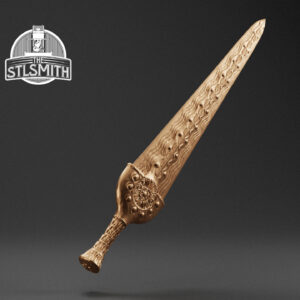 silver cinquedea render bronze