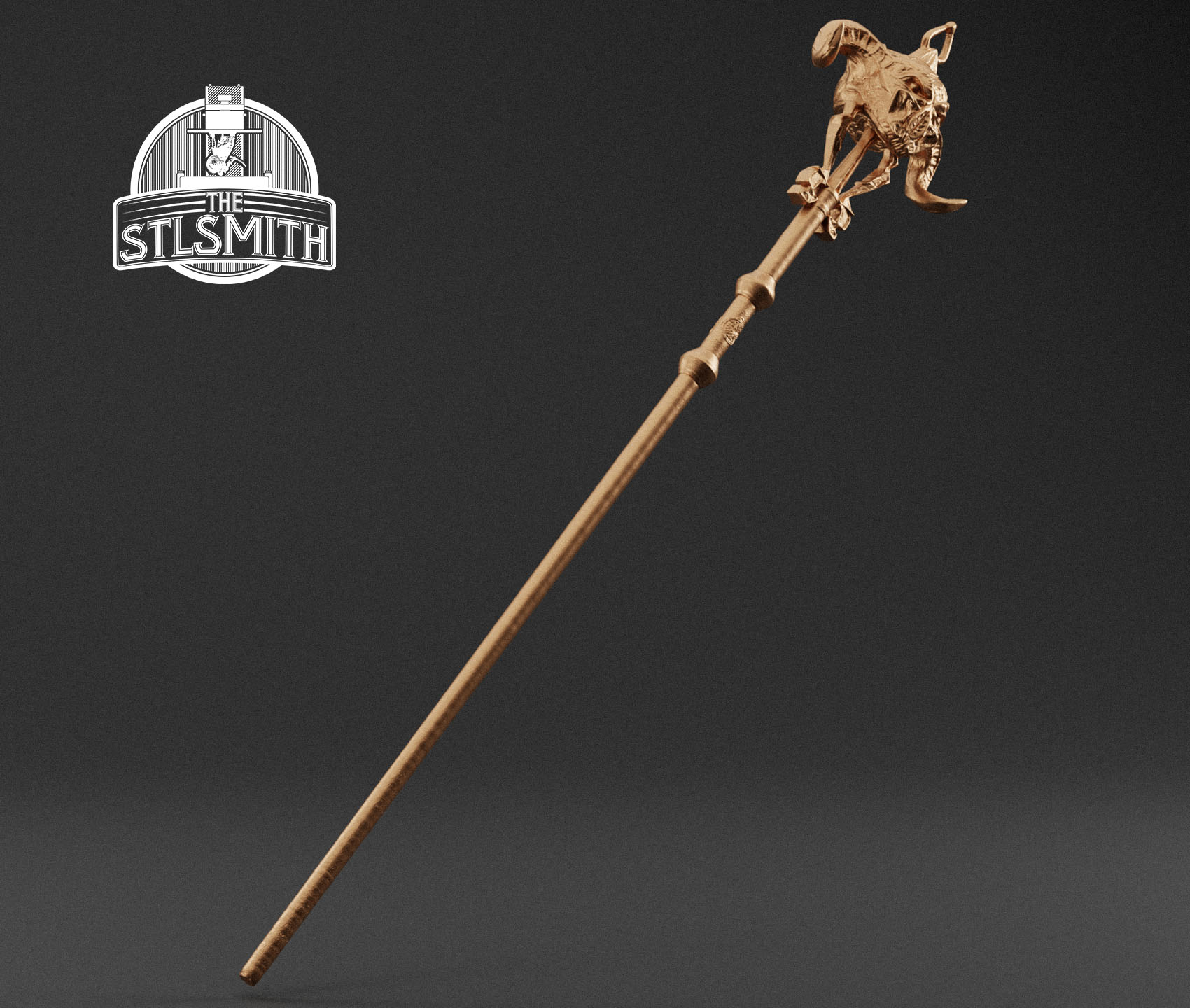 skull of corruption staff render bronze skull of corruption staff render bronze