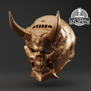 skullface slayer helmet render bronze