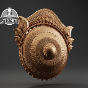 snow white jambiya shield render bronze