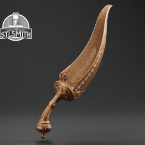 snow white jambiya sword render bronze