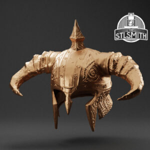 steel helmet render bronze