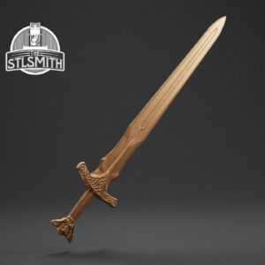 steel sword render bronze