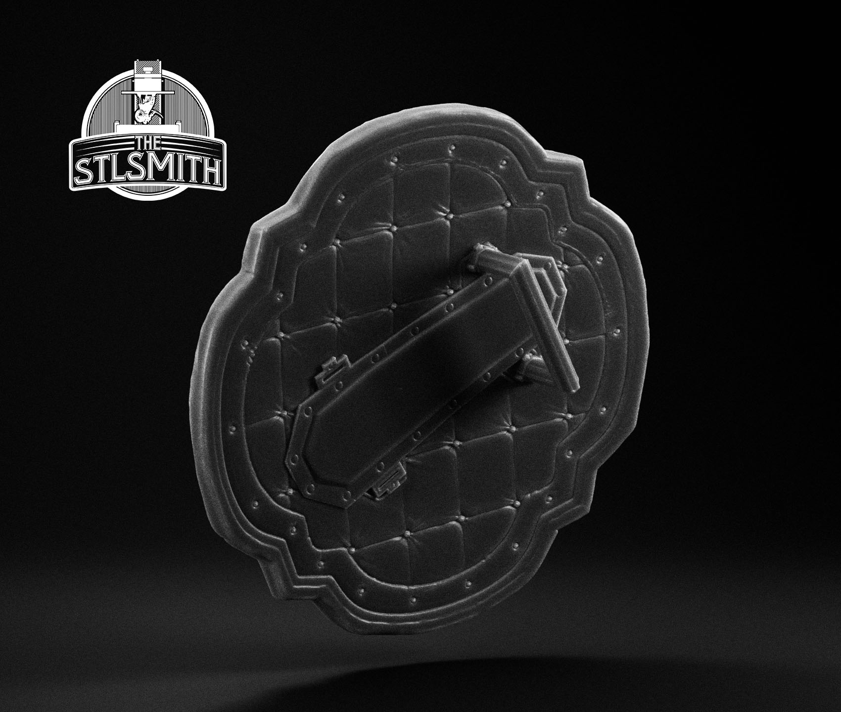 superb round shield render bw 02 superb round shield render bw 02