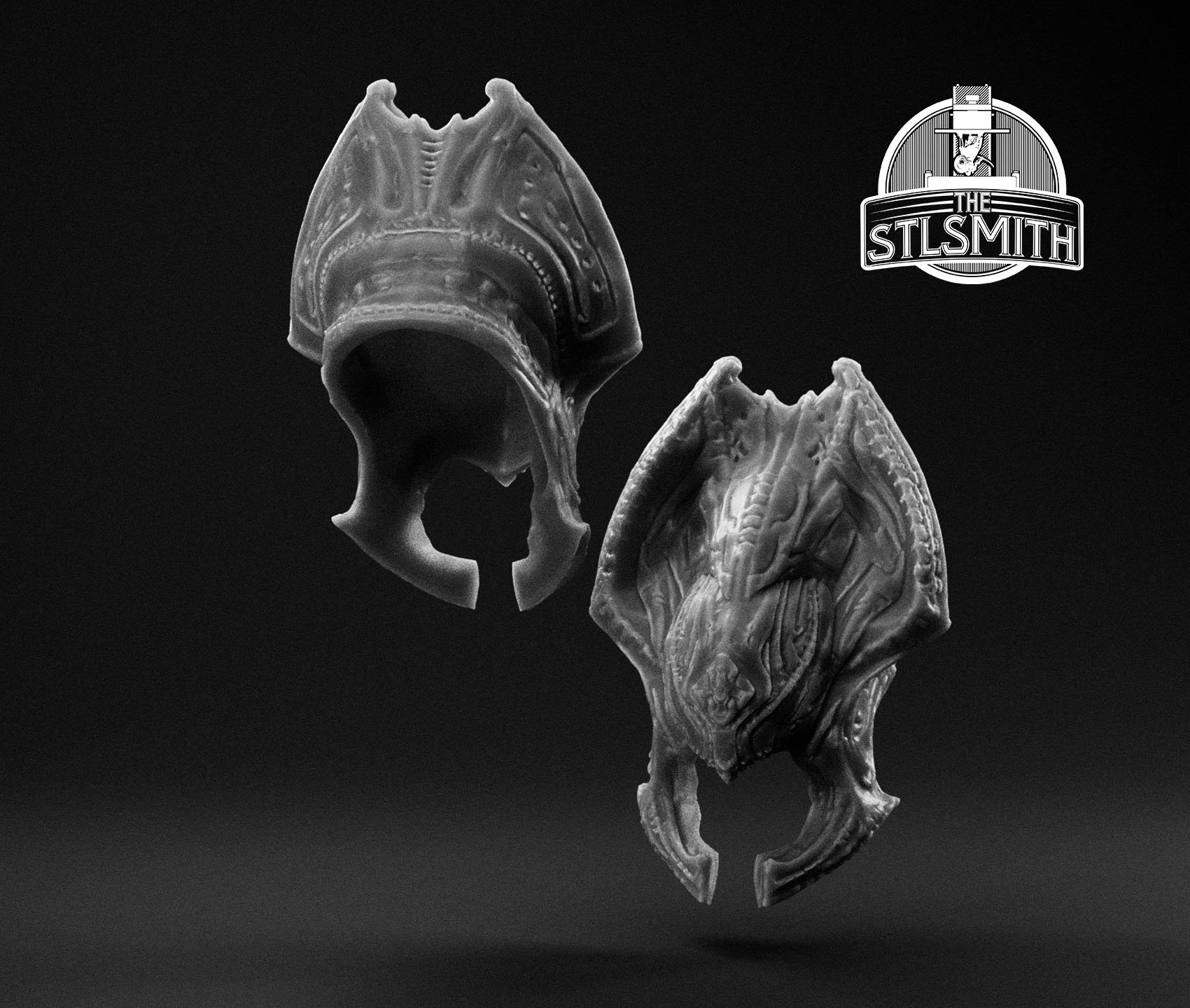 theron palace guard helmet render bw theron palace guard helmet render bw