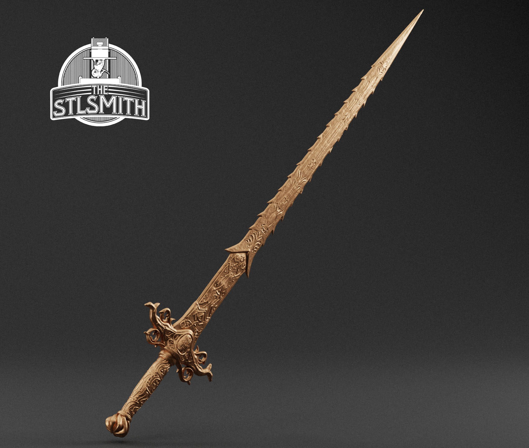 thornblade longsword render bronze thornblade longsword render bronze