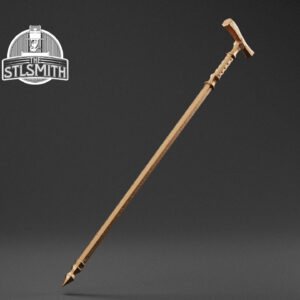 threaded cane render bronze