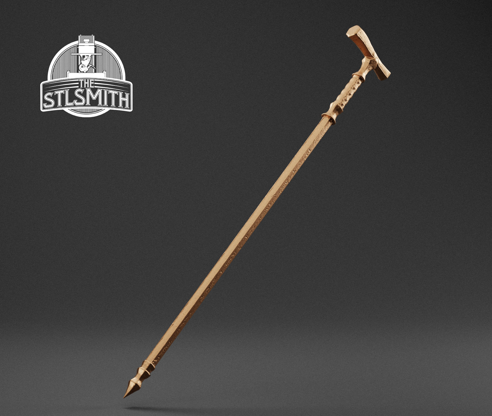 threaded cane render bronze threaded cane render bronze