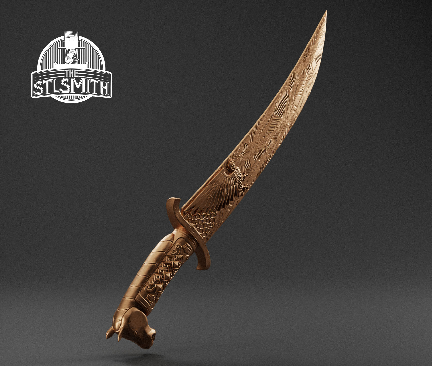 white scar combat knife render bronze white scar combat knife render bronze