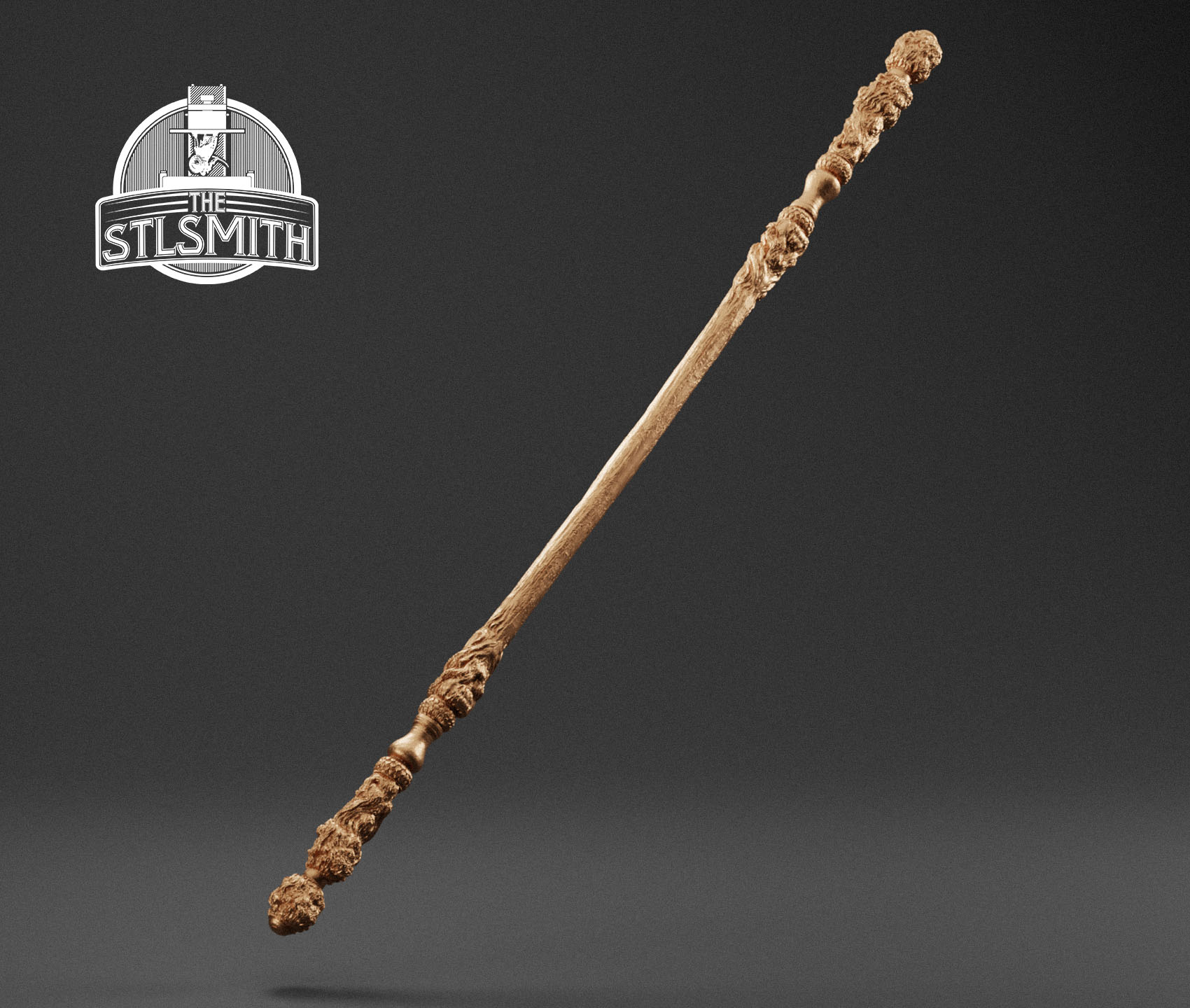 willow wood staff render bronze willow wood staff render bronze