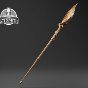 winged stave digital model stl