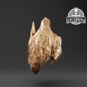 wolf knight helm render bronze