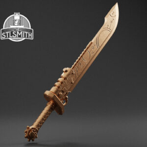 xenophase blade power sword render bronze