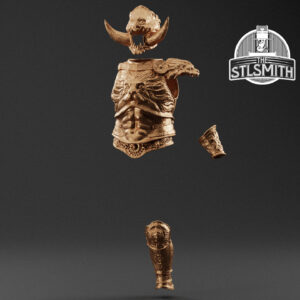 young lion set render bronze 01