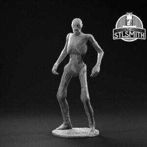 zombie boney render bw