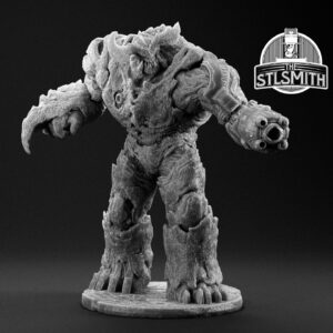 cyberdemon render bw