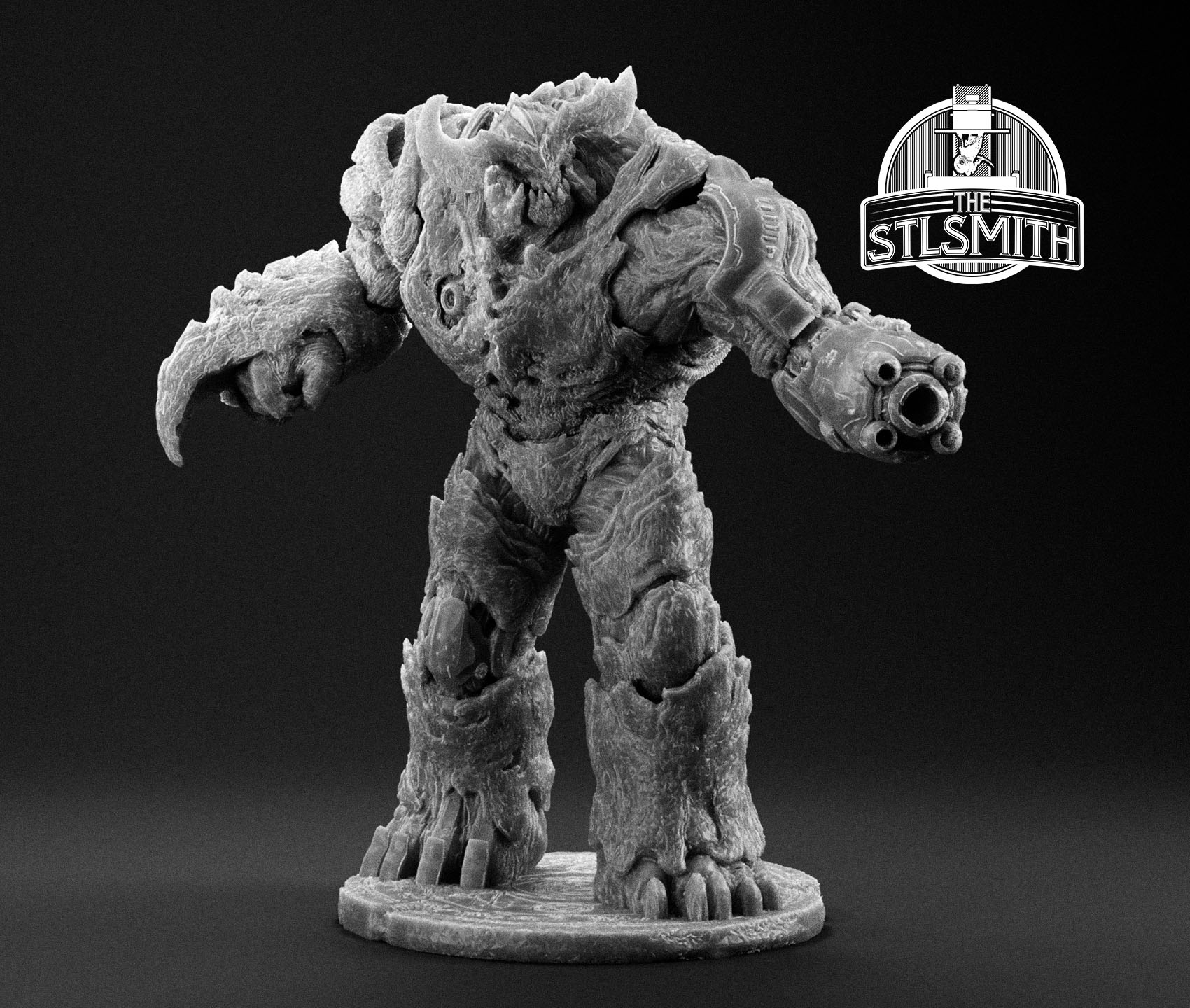 cyberdemon render bw cyberdemon render bw