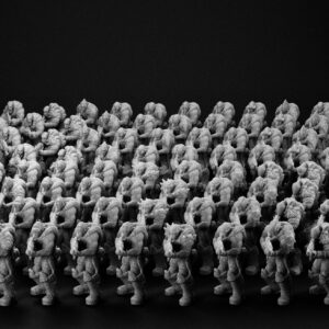 drone army render bw