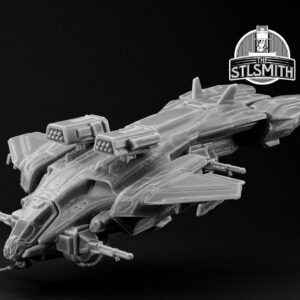 pelican gunship render bw