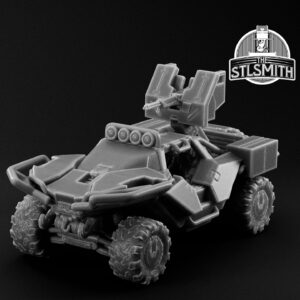 warthog armoured render bw