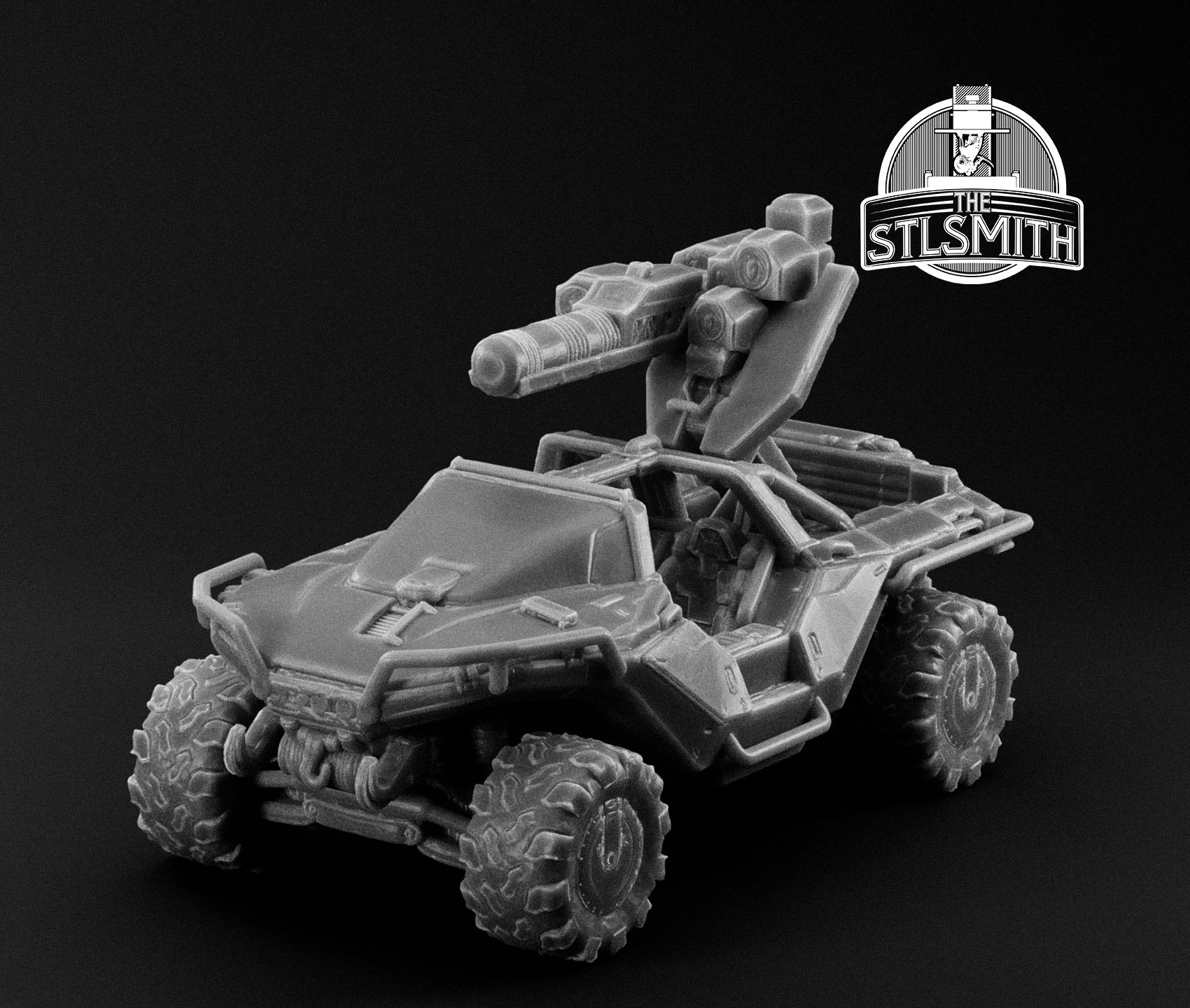 warthog gauss rifle chaingun upgrade render bw warthog gauss rifle chaingun upgrade render bw