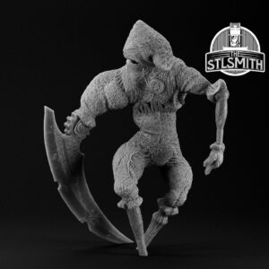 scarecrow arm demon render bw