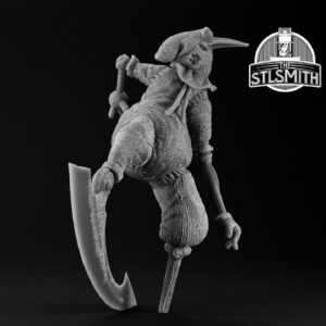 scarecrow leg demon render bw
